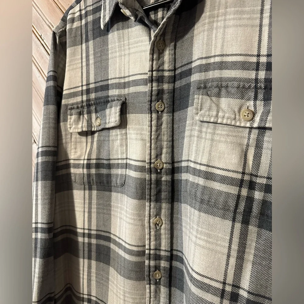 Polo by Ralph Lauren Grey & Black Plaid Casual Button Down Shirt Well Worn - Picture 7 of 8